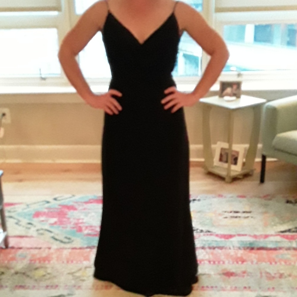 Jim Hjelm black bridesmaid dress